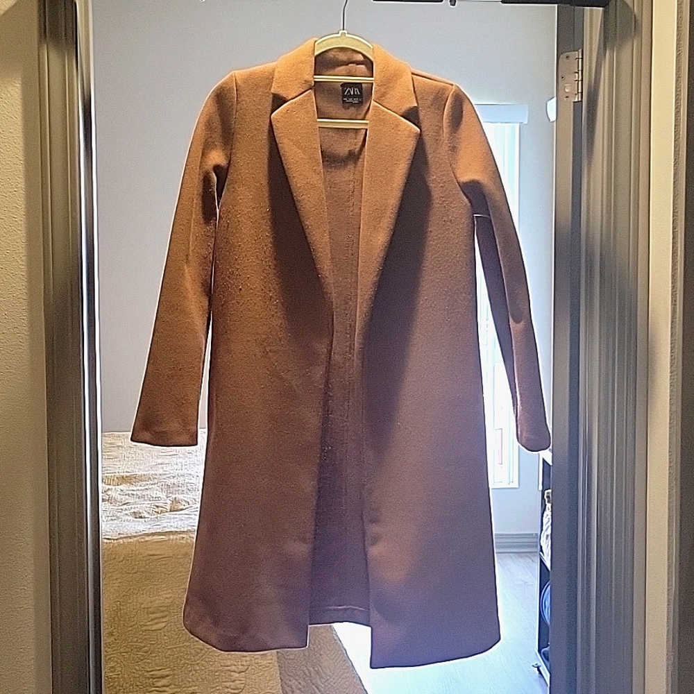Zara - Camel Color Duster/Coat - Small